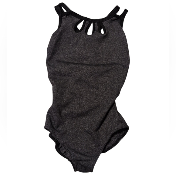 Five Dancewear Other - Gray & Black Cutout Bodysuit Leotard Bodysuit Five Dancewear Size Youth Large